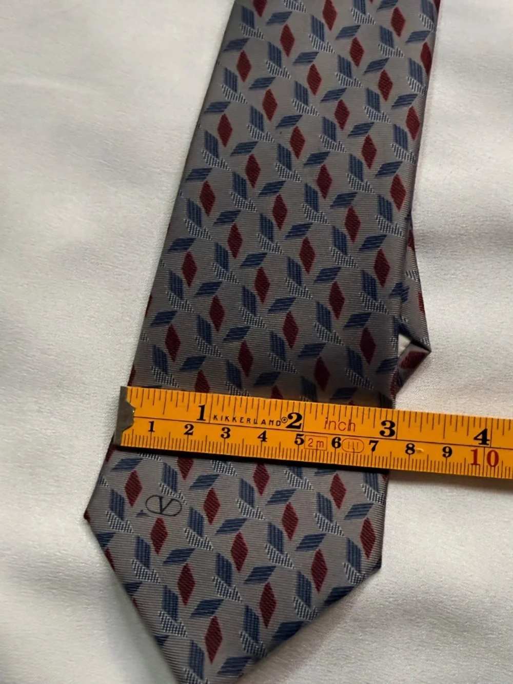 Valentino Garavani Vintage 100% Silk Geometric Tie Handmade in Italy